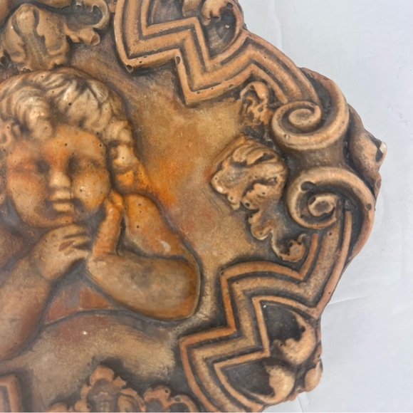 Gorgeous ornate handmade cast tile piece from Airstone-3-D girl - Picture 3 of 13